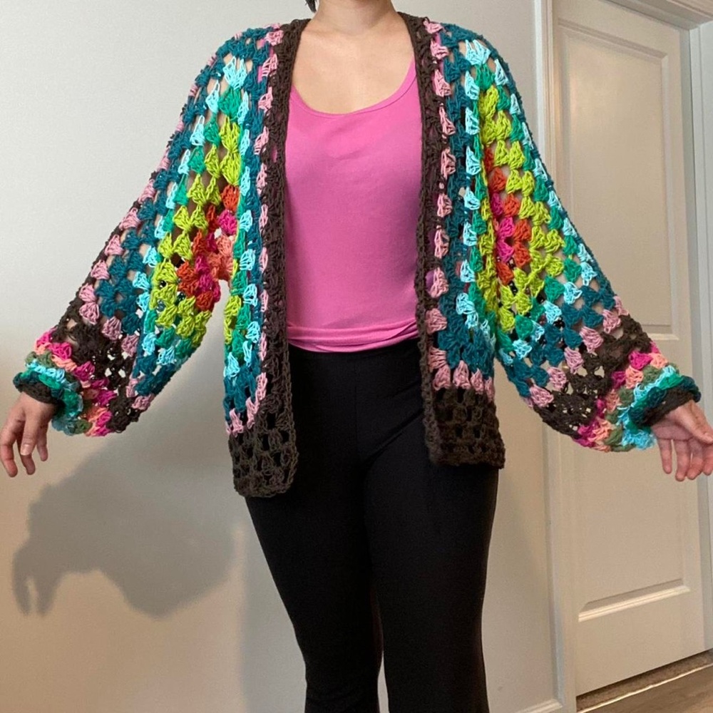 handmade cotton crochet cardigan